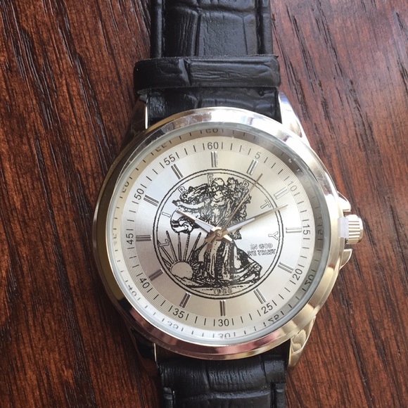 1986 Silver Eagle Wristwatch-Brand New - Picture 1 of 6